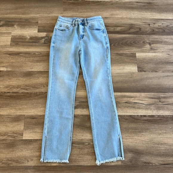 Women's 5 Pocket Grace & Emma Jeans Side Split Hem Size 6 Medium Wash EUC‎ - Picture 2 of 12